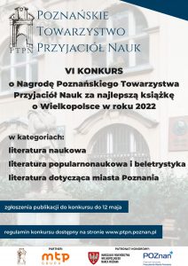 Plakat VI Konkursu o Nagrodę PTPN, edycja 2022